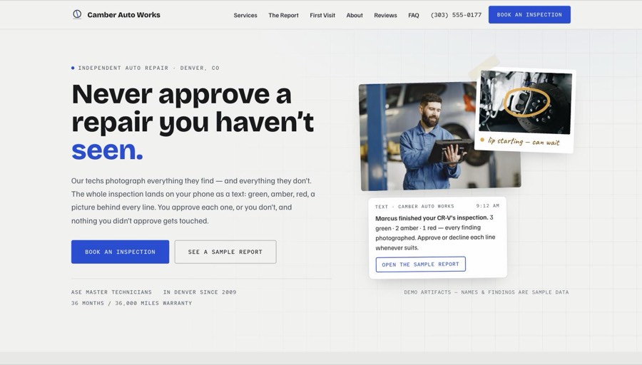 Camber Auto Works — Neighbourhood shop