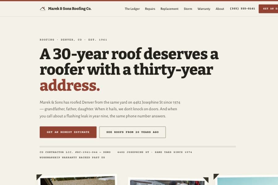 Marek & Sons Roofing — Roofing, family firm
